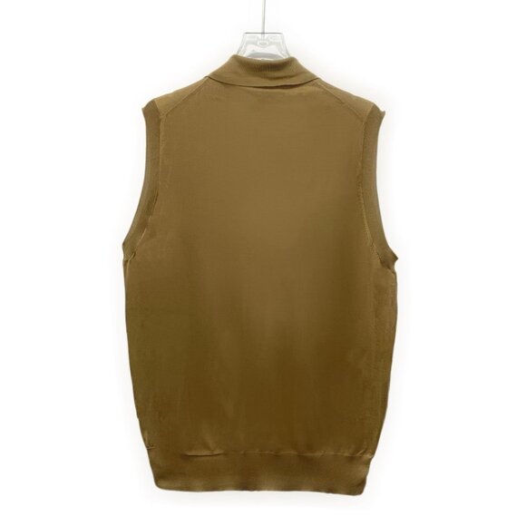 Prada Brown Mulberry Silk Knitted Vest With Logo Design Size XS 36 Womens - Picture 8 of 8